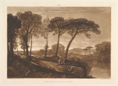 De tempel van Minerva Medica Liber Studiorum, deel V, plaat 23 door Joseph Mallord William Turner
