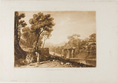 De Vrouw en de Tamboerijn, plaat 3 uit Liber Studiorum door Joseph Mallord William Turner
