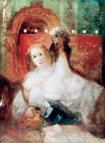 Twee vrouwen met een brief, ca. 1830 door Joseph Mallord William Turner