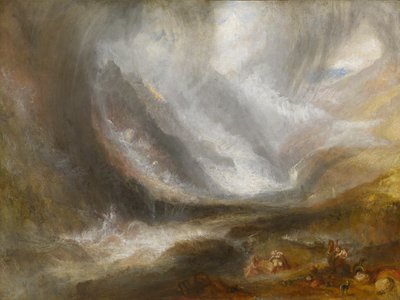 Vallei van Aosta: sneeuwstorm, lawine en onweer door Joseph Mallord William Turner