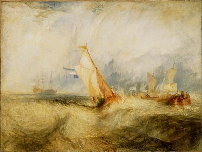 Van Tromp Gaat Rond om Zijn Meesters te Behagen - Schepen op Zee Krijgen een Goede Nat door Joseph Mallord William Turner