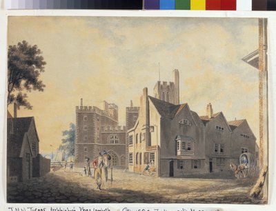 Uitzicht op het paleis van de aartsbisschop, Lambeth door Joseph Mallord William Turner