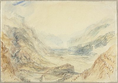 Uitzicht op de St. Gotthardpas, Zwitserland door Joseph Mallord William Turner