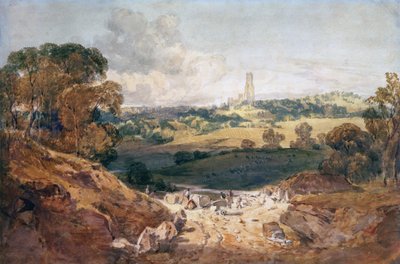 Uitzicht op Fonthill vanuit een Steengroeve, c.1799 door Joseph Mallord William Turner