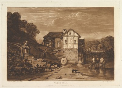 Watermolen Liber Studiorum, deel VIII, plaat 37, 1 februari 1812 door Joseph Mallord William Turner