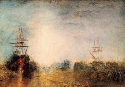 Walvisvaarders koken blubber verstrikt in flaw-ijs, proberen zichzelf te bevrijden door Joseph Mallord William Turner