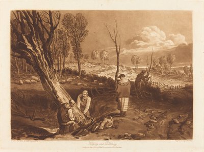Heggen en Greppels door Joseph Mallord William Turner and J.C. Easling