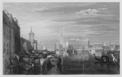 Venetië, Het Grote Kanaal, uit het schilderij in de Vernon Gallery door after Joseph Mallord William Turner