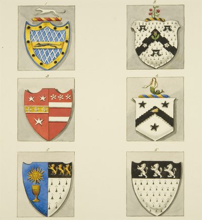 6 wapenschilden in St Paul