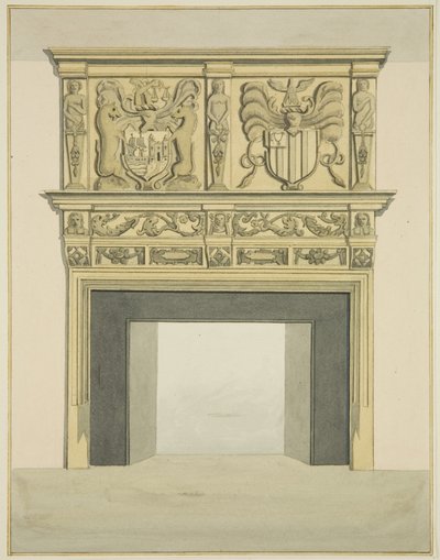 Schouw in voormalig huis van Sir John Knight, Temple Street door Joseph Manning