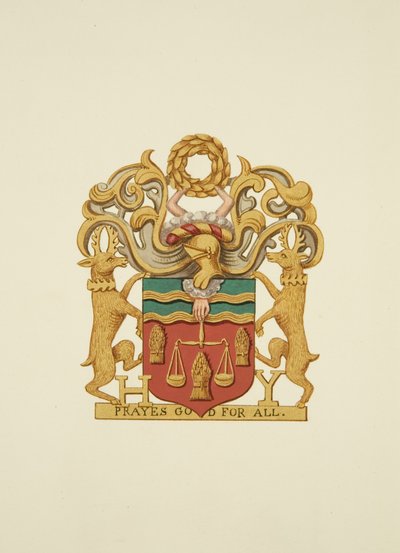 Wapenschild van de Bakkers, met inscriptie 