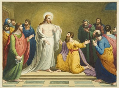 Kopie van altaarstuk door John King in de St Thomas Kerk door Joseph Manning