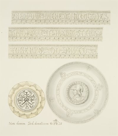Details van Mazer Bowl en Tazza door Joseph Manning