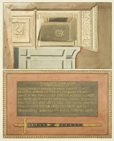 Einde van het monument van William Bird in St Mark
