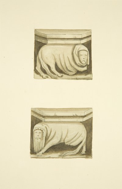 Vier trussen in het noordportaal van St Mary Redcliffe door Joseph Manning