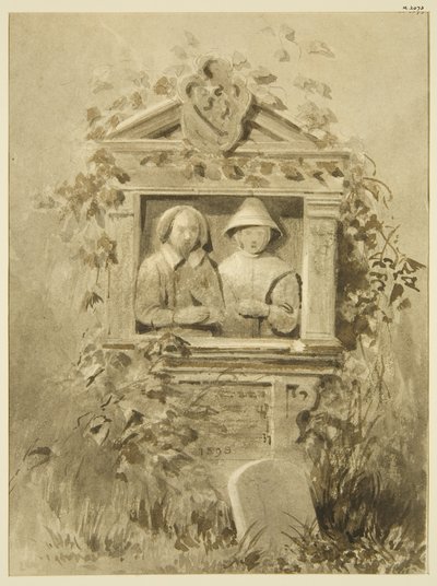 Monument op het kerkhof van St. Thomas (waarschijnlijk Richard Hart) verwijderd uit de oude kerk door Joseph Manning