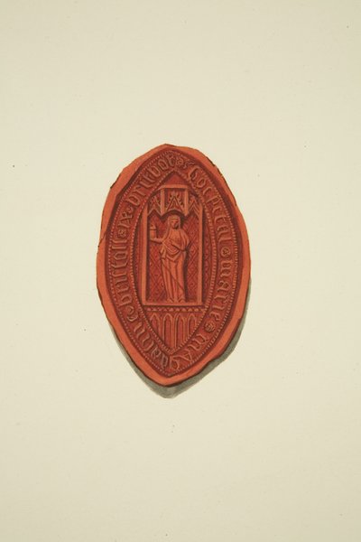 Zegel van het Hospital Marie Magdaline [Mary Magdalen] Bristoll IX Britbow door Joseph Manning