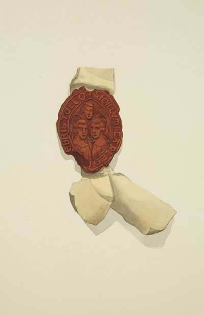 Zegel van de Kalendaries van Bristol door Joseph Manning