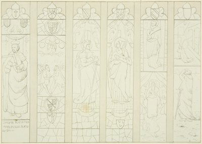 Glas-in-lood in altaarraam van de St Mark
