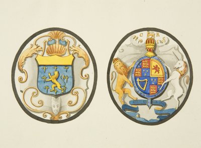 Glas-in-lood in een van de noordramen van St John