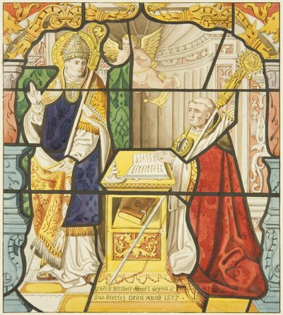 Glas-in-lood in de sacristie van St. Mark