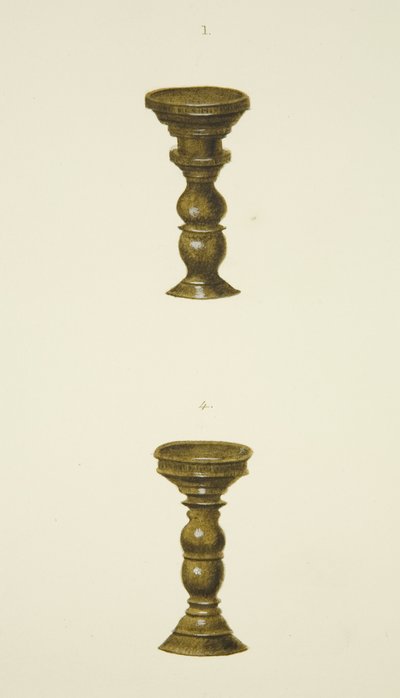 Twee van de pilaren (nagels) voor de Beurs door Joseph Manning