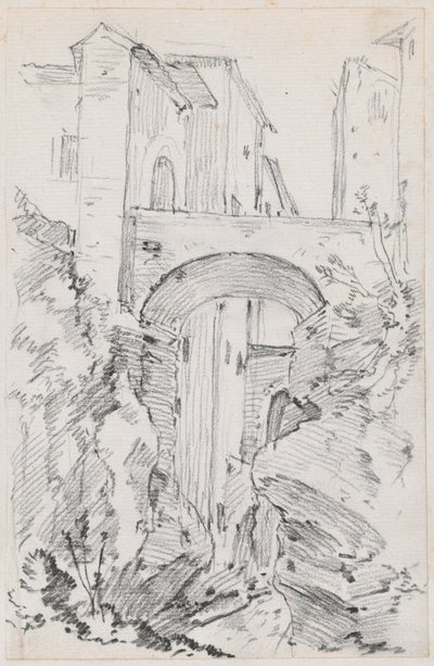 Een Hoge Brug in Tivoli door Joseph Marie Vien