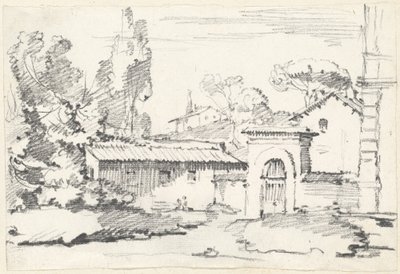 Ingang naar de Tuinen van de Villa Giulia door Joseph Marie Vien