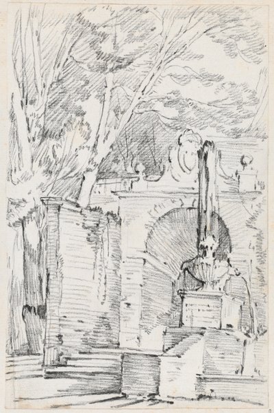 Fontein van Pomona in de tuinen van de Villa d