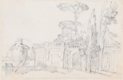 Tuinen van een Italiaanse Villa door Joseph Marie Vien