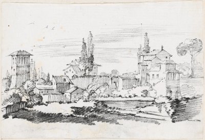 Huizen in Italië door Joseph Marie Vien