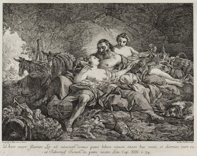 Lot en zijn dochters, 1748 door Joseph Marie Vien