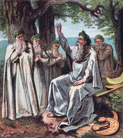 Druïden Uit: Afbeeldingen van de Engelse Geschiedenis door Joseph Martin Kronheim