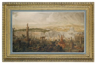 Ontwerp voor Waterloo Palace, de voorgestelde stadsresidentie van de hertog van Wellington door Joseph Michael Gandy