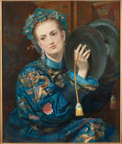 Een Vrouw in een Oosters Kostuum, 1866 door Joseph Middleton Jopling