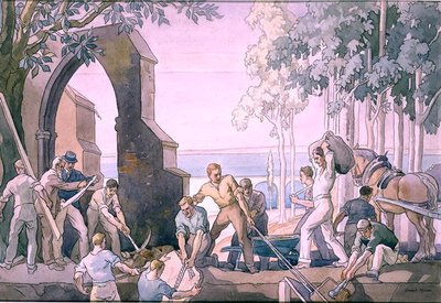 Mannen aan het Werk, ca. 1920s door Joseph Milner