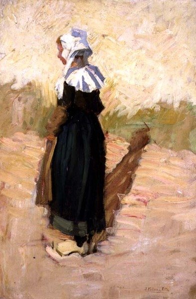 Het Kleine Bretonse Meisje door Joseph Milner Kite