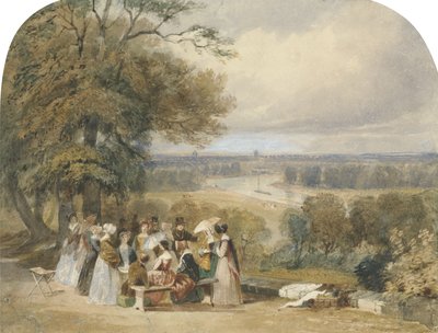 Een picknick op Richmond Hill door Joseph Murray Ince