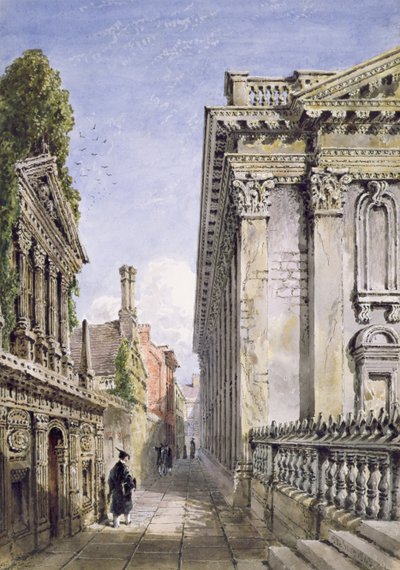 Senate House Passage, Cambridge, 1843 door Joseph Murray Ince