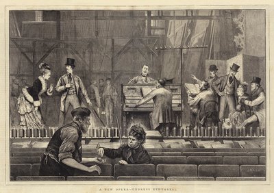 Een Nieuwe Opera, Generale Repetitie door Joseph Nash