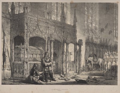 Architectuur van de Middeleeuwen: In Arundel Kerk, Sussex door Joseph Nash