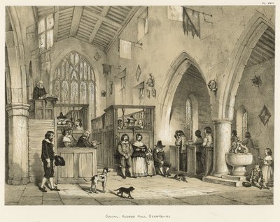 Kapel, Haddon Hall, Derbyshire door Joseph Nash