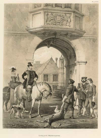 Charlcote, Warwickshire door Joseph Nash