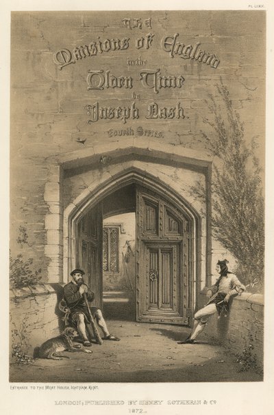 Ingang van het Moat House, Ightham, Kent door Joseph Nash