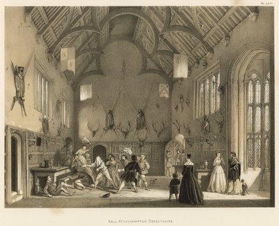 Hal, Athelhampton, Dorsetshire door Joseph Nash