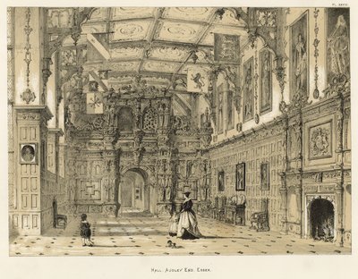 Hal, Audley End, Essex door Joseph Nash