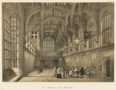 Hal, Hampton Court, Middlesex door Joseph Nash
