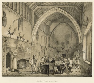 Hal, Moat House, Ightham, Kent door Joseph Nash