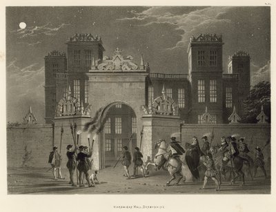 Hardwicke Hall, Derbyshire door Joseph Nash