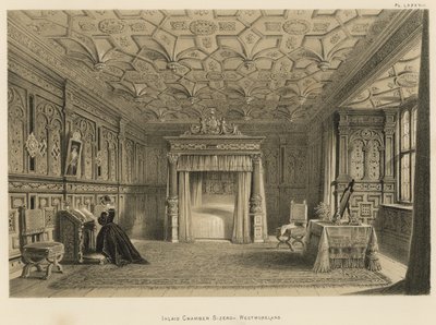 Ingelegde kamer, Sizergh, Westmoreland door Joseph Nash